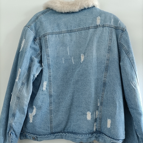 Ena Pelly Classic Denim / faux Fur jacket - Picture 4 of 5